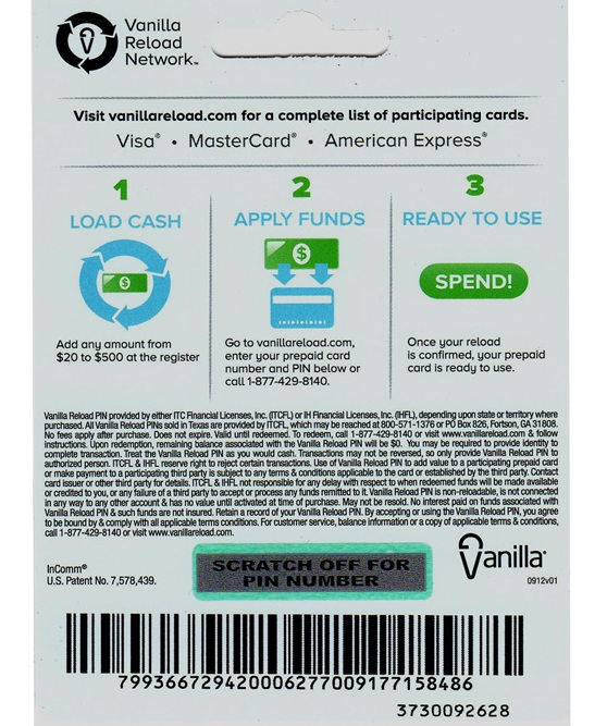 Earning miles with bluebird and vanilla reload card