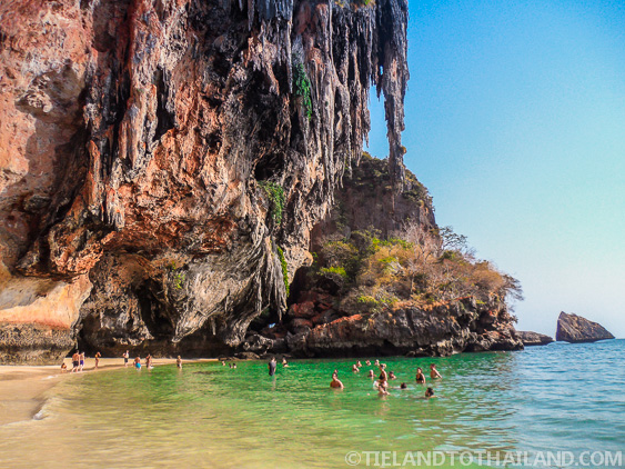 Cave area at Phra Nang Beach