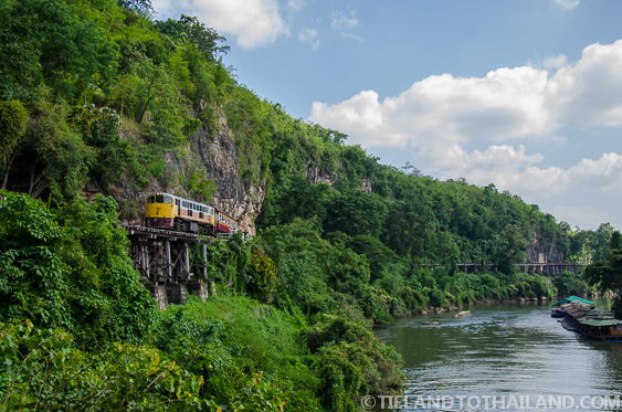 Thailand-Burma Railway hugging the mountainside