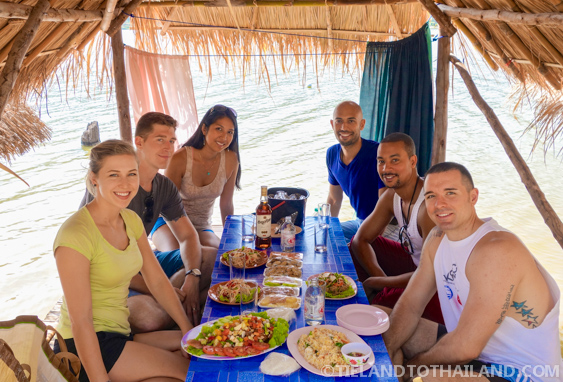 Food and Drinks with Friends at Huay Tung Tao Lake in Chiang Mai, Thailand
