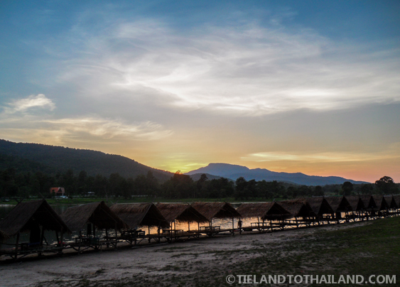 Sunset at Huay Tung Tao Lake in Chiang Mai, Thailand