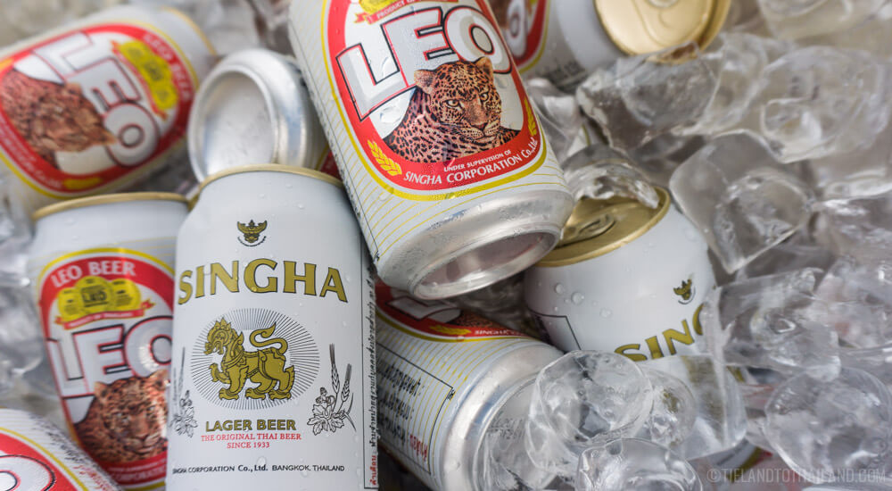 Cost of food in Thailand includes adult beverages like Leo and Singha