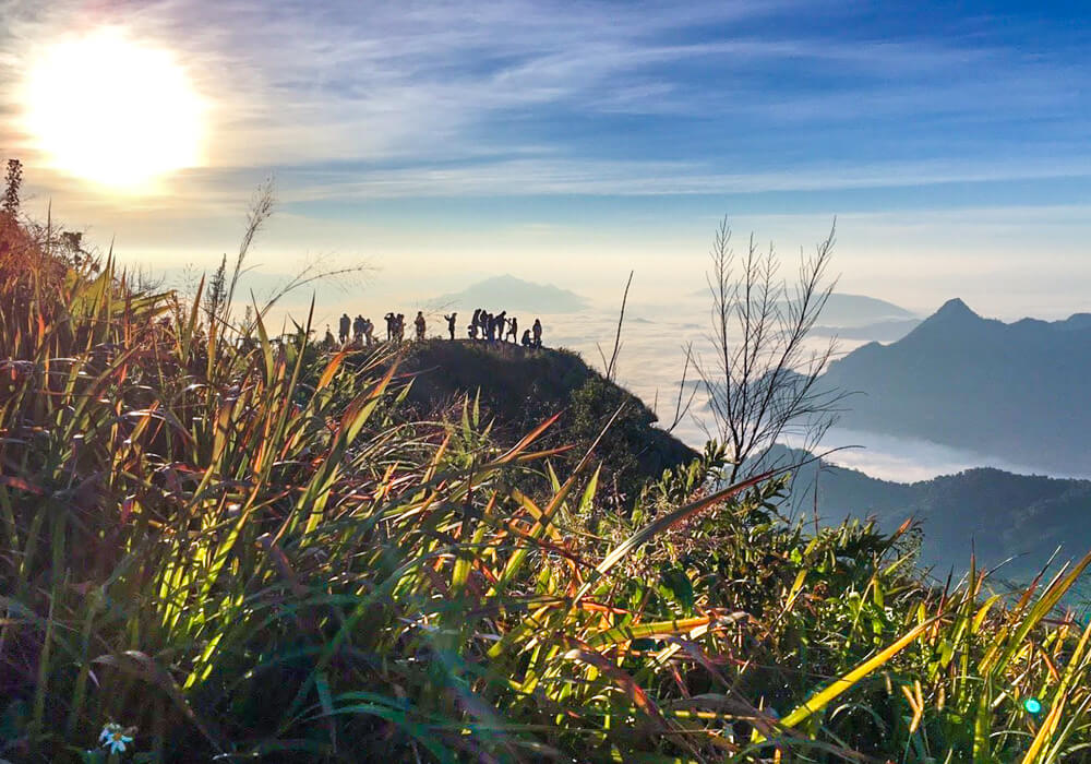 Bright sun at Phu Chi Fah